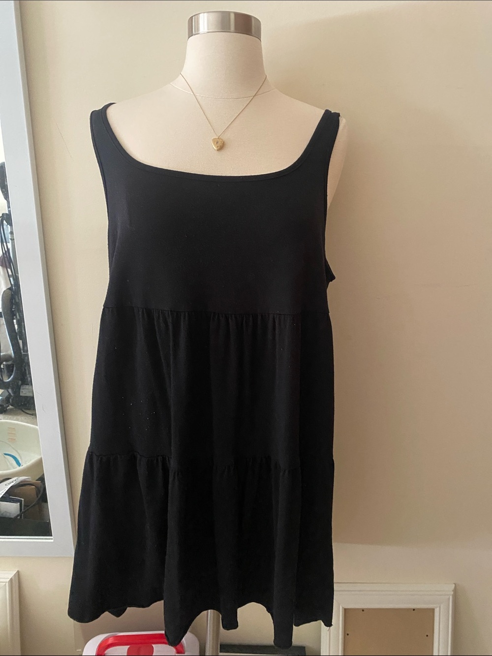 Black Tiered Tank Dress